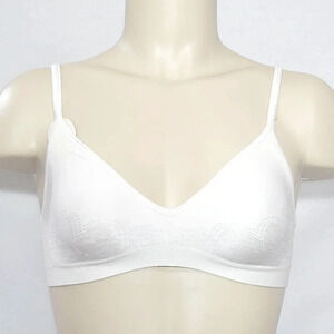 SMALL Hanes HC89 Comfort Flex‎ Fit WireFree Bra Bra White NWT